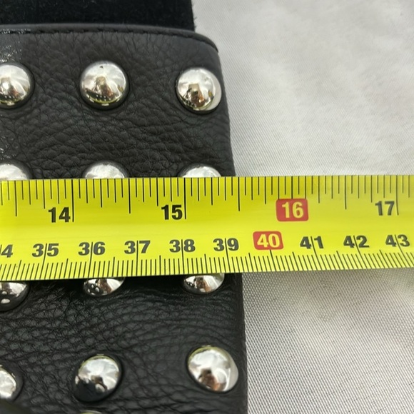 B. Makowsky Black Studded Leather Handbag - Picture 12 of 14